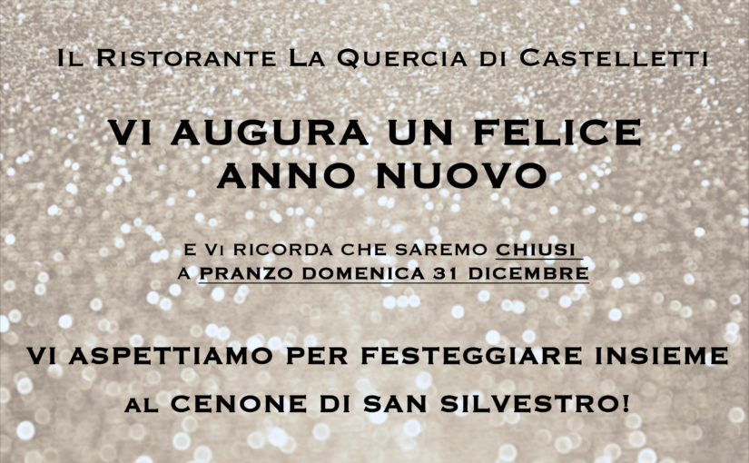Auguri Felice Anno Nuovo