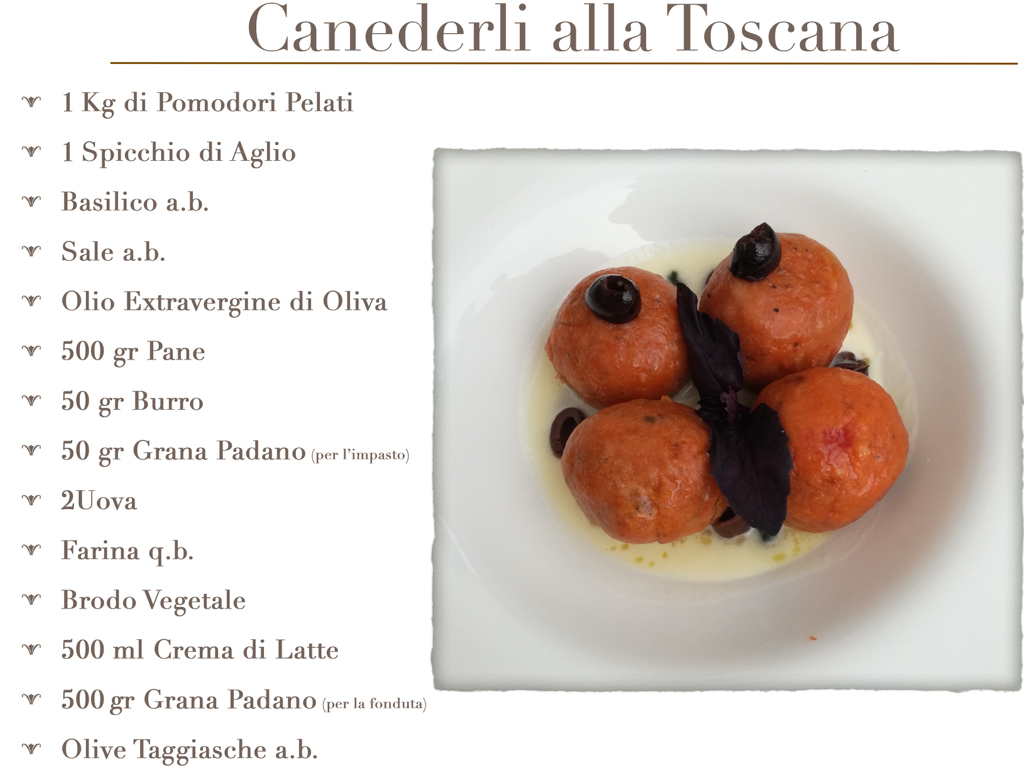 Ricette senza glutine Canederli alla Toscana